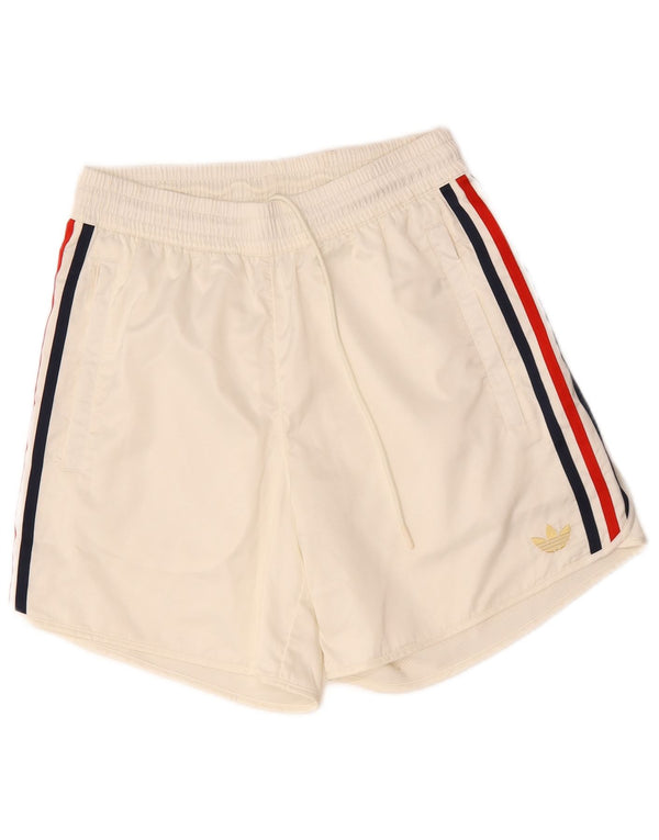Adidas Mens Sport Shorts Small White Polyester