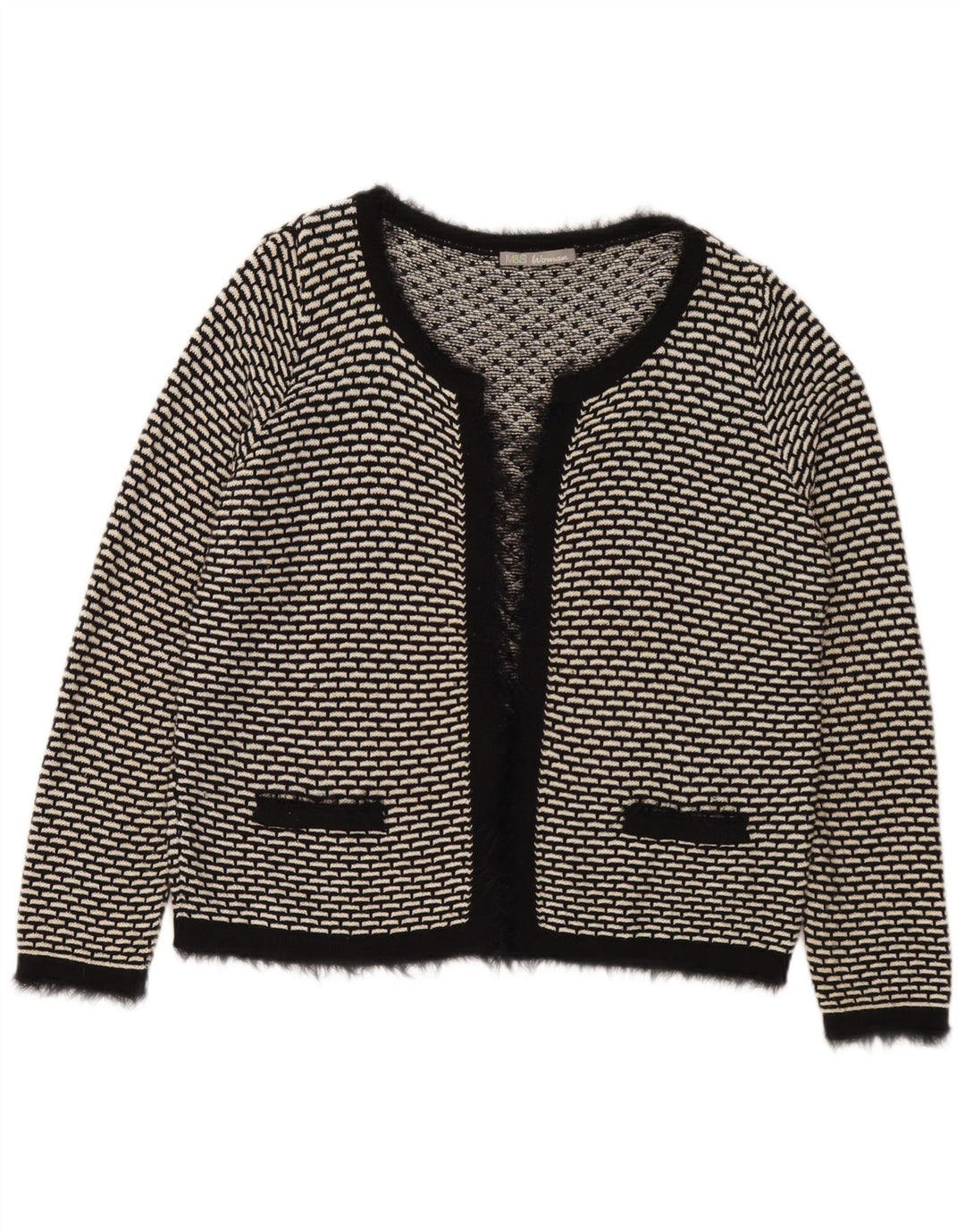 Marks & Spencer Dame Oversized Cardigan Sweater UK 16 Large Black