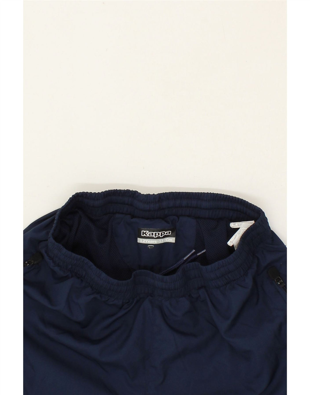 KAPPA Boys Graphic Tracksuit Trousers 11-12 Years  Navy Blue Polyester Vintage Kappa and Second-Hand Kappa from Messina Hembry 