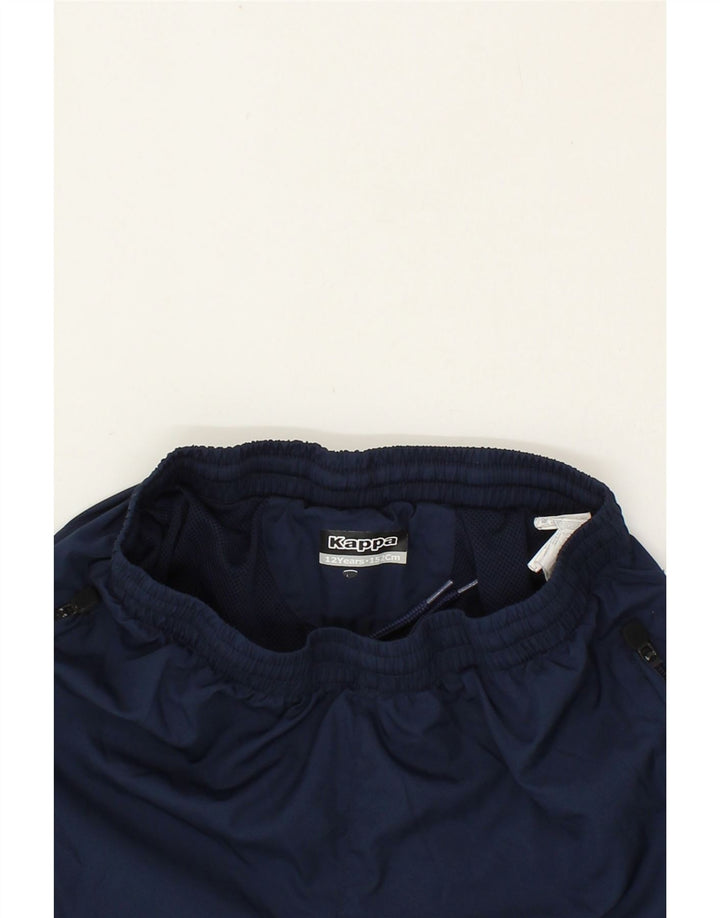 KAPPA Boys Graphic Tracksuit Trousers 11-12 Years  Navy Blue Polyester Vintage Kappa and Second-Hand Kappa from Messina Hembry 
