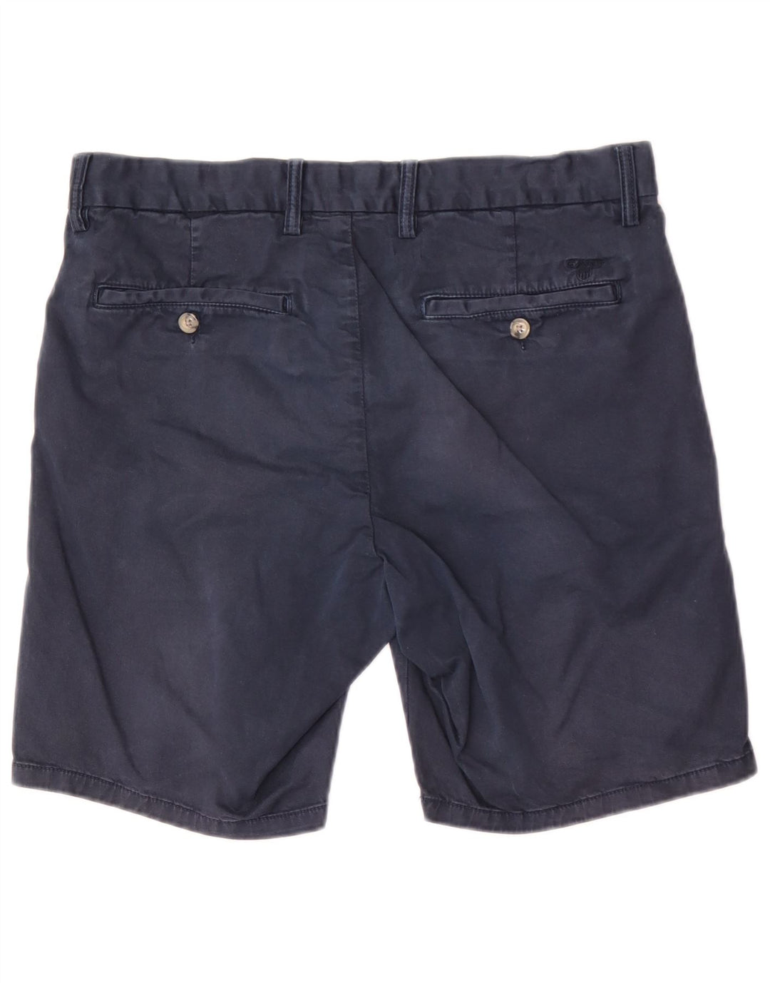 Gant Mens Regular Chino Shorts W32 Medium Navy Blue Cotton