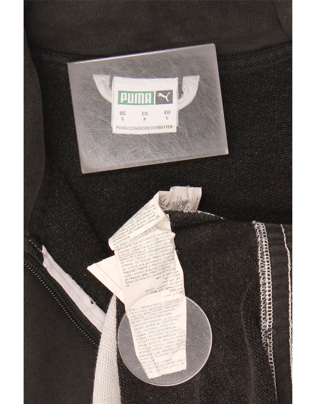 PUMA Mens Tracksuit Top Jacket Small Multicoloured Colourblock Cotton