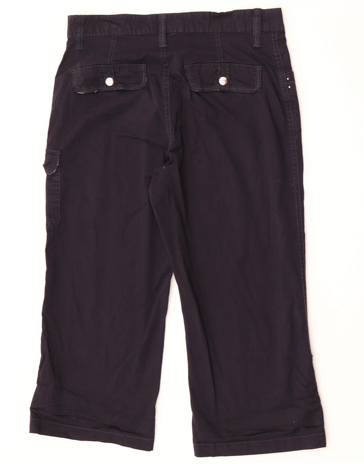Lee Womens Capri Cargo Trousers US 8 Medium W30 L20 Navy Blue Cotton