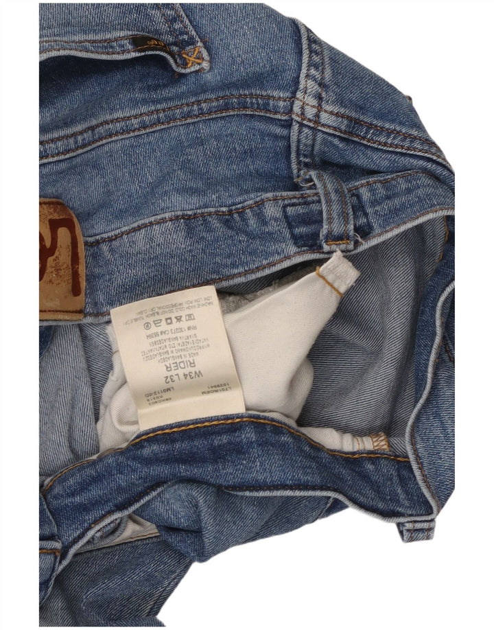 LEE Womens Rider Slim Jeans W34 L32 Blue Cotton