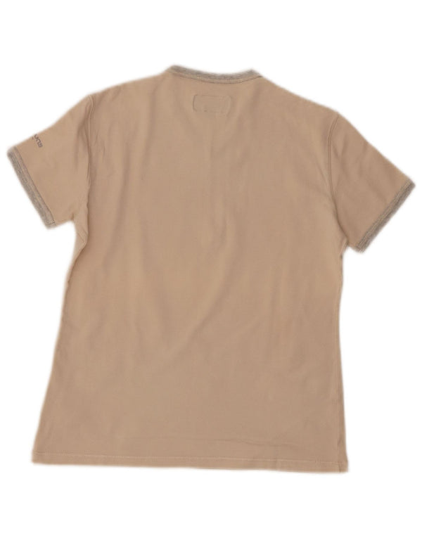 Calvin Klein T-shirt kaki da donna Top UK 10 Small Off White Colourblock