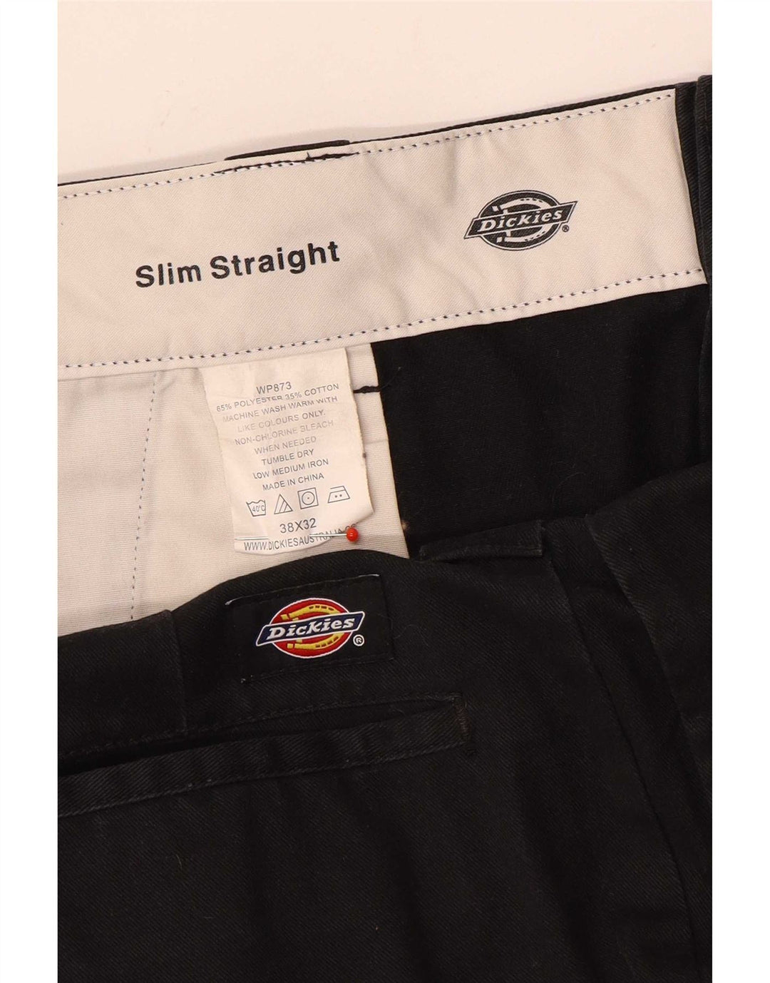 Dickies Ανδρικό ίσιο παντελόνι Chino W38 L32 Μαύρο πολυεστέρα