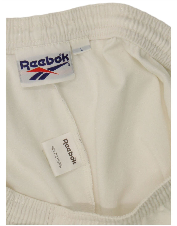 Reebok Mens Sport Shorts Large  White Polyester