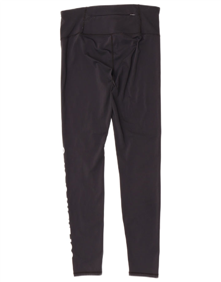 Superdry Damen Graphic Leggings UK 14 Mittelschwarzes Polyester