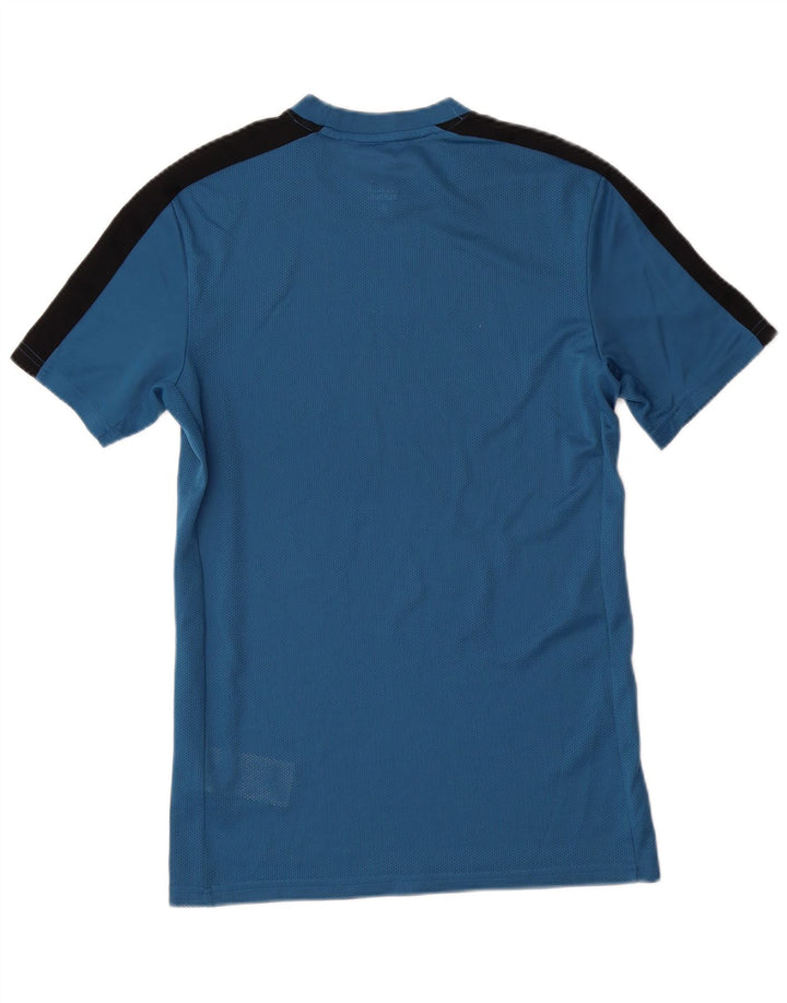 NIKE Mens Dri Fit Graphic T-Shirt Top Small Blue Colourblock Polyester