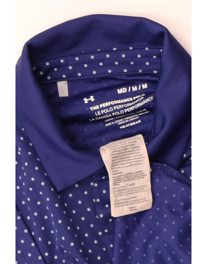 Under Armour Polo Heat Gear Homme Bleu Moyen à Pois Polyester