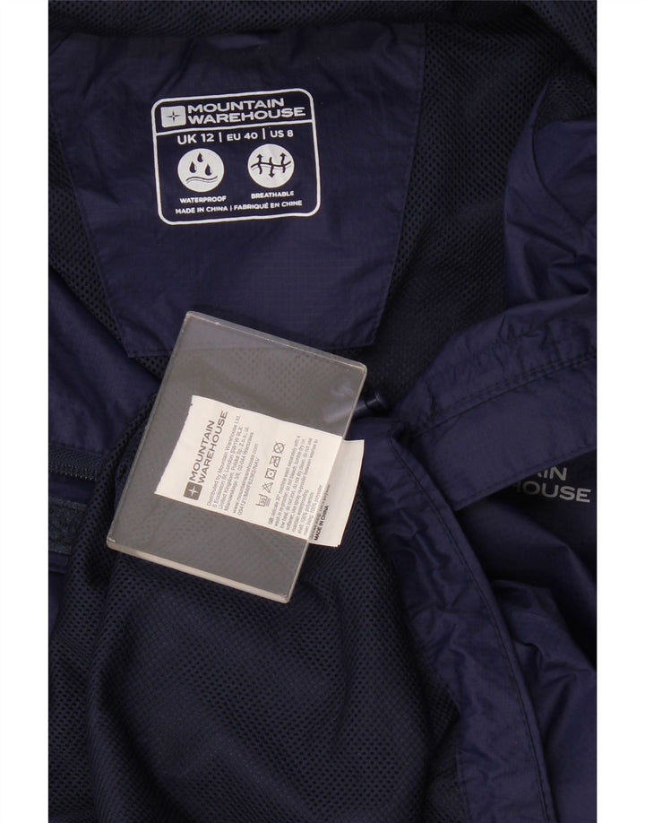 Mountain Warehouse Damen-Regenjacke mit Kapuze, UK 12, Mittel, Marineblau