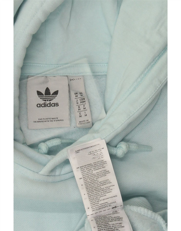 Adidas Herren Kapuzenpullover mittelblaue Baumwolle