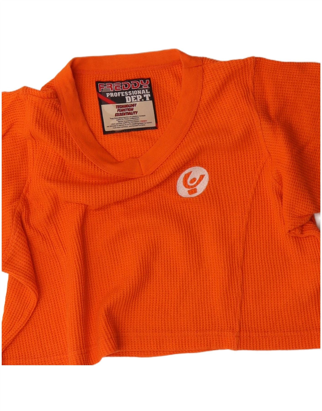 FREDDY Womens Crop T-Shirt Top UK 16 Large Orange