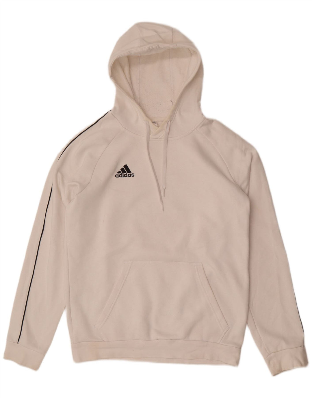 Adidas Mens Hoodie Jumper Medium White Cotton