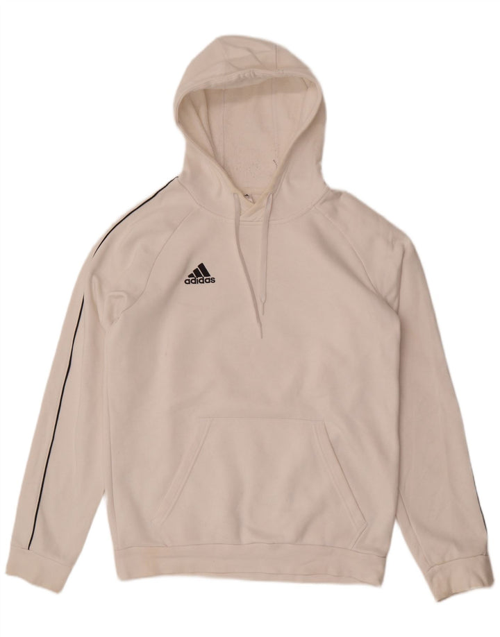 Adidas Mens Hoodie Jumper Medium White Cotton