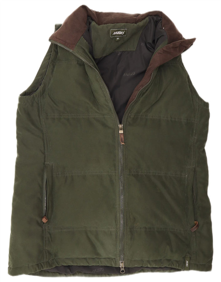 Musto Womens Polstret Gilet UK 12 Medium Green Polyester