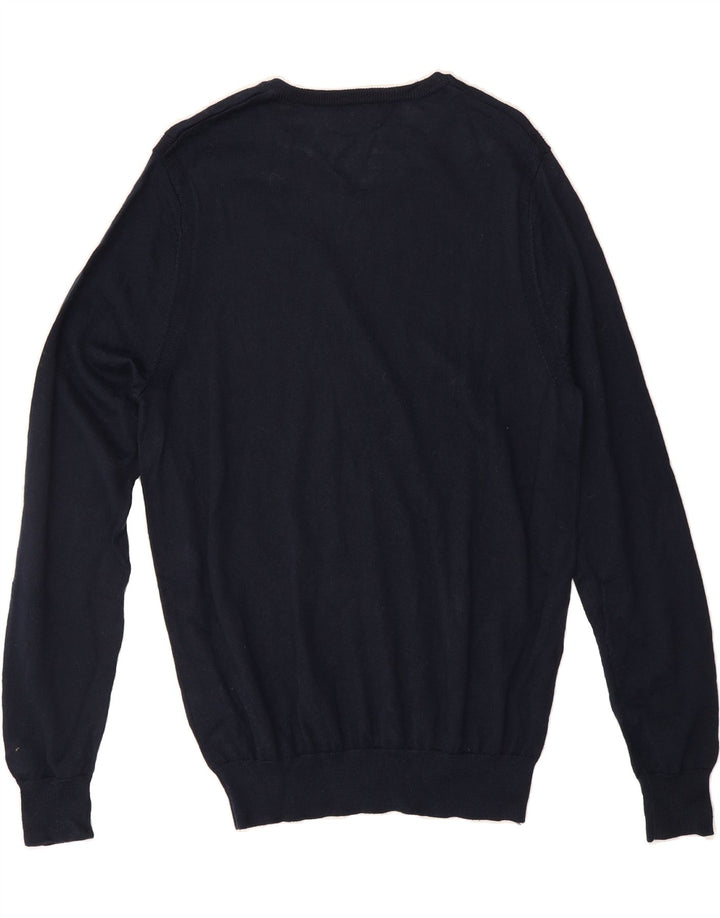 DACK'S Boys V-Neck Jumper Sweater 15-16 Years XL Navy Blue Wool Vintage Dack's and Second-Hand Dack's from Messina Hembry 