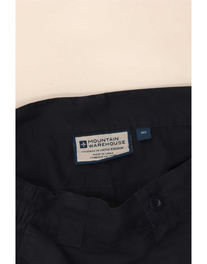 Mountain Warehouse Pantalon Cargo Droit Homme W30 L29 Bleu Marine Polyester