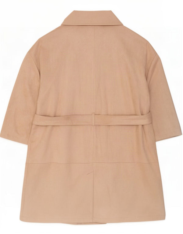 Marks & Spencer Manteau croisé pour femme UK 24 4XL Beige Polyester