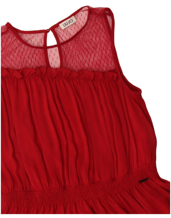 LIU JO Womens Sleeveless Maxi Dress UK 12 Medium Red