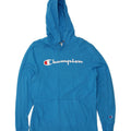 CHAMPION Mens Graphic Hoodie Jumper Medium Blue Cotton Vintage Champion and Second-Hand Champion from Messina Hembry 