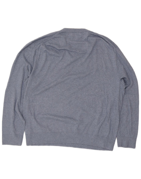 Maglione da uomo con scollo a V Nautica 2XL cotone blu