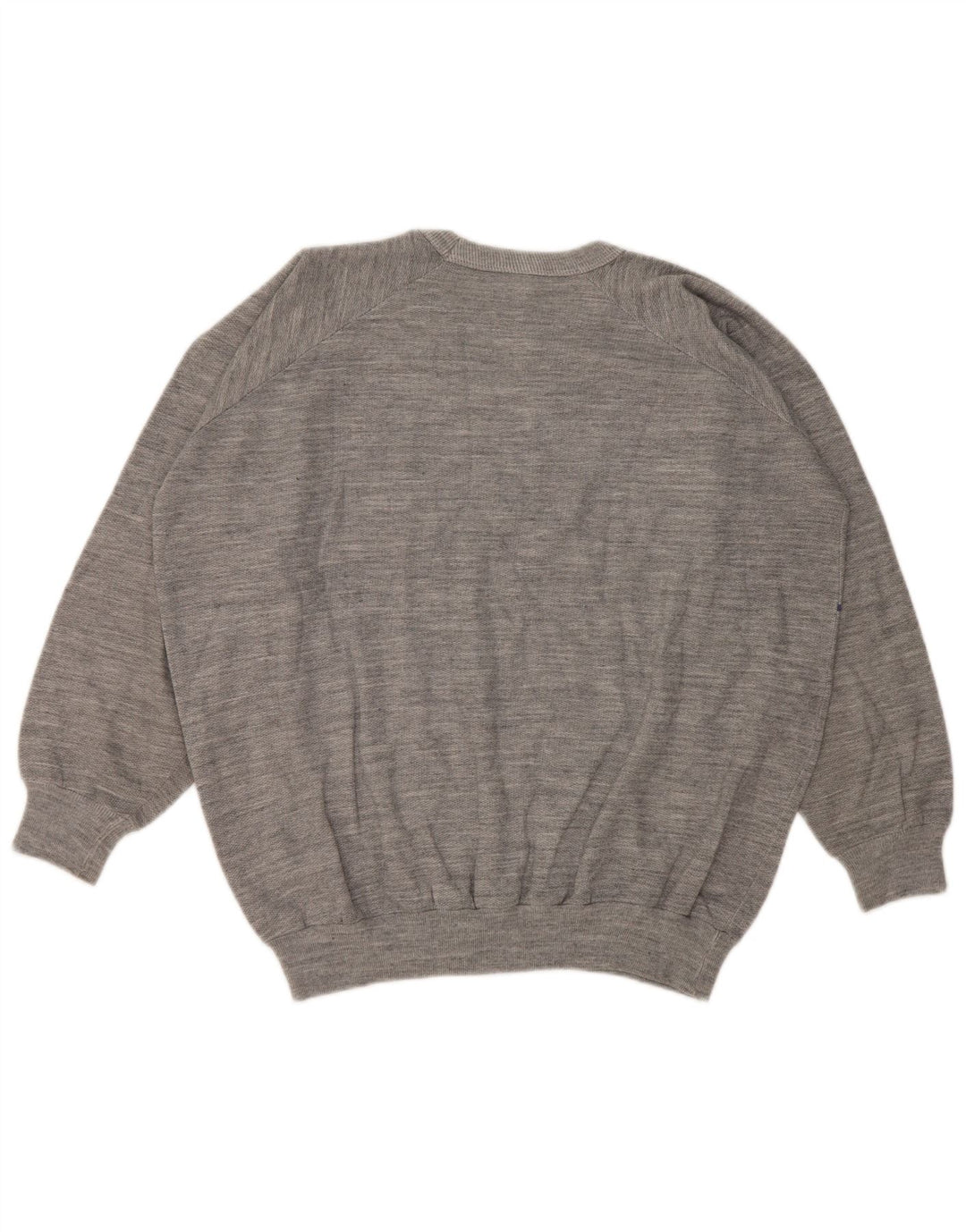 Felpa grafica da uomo vintage in cotone chiazzato grigio medio