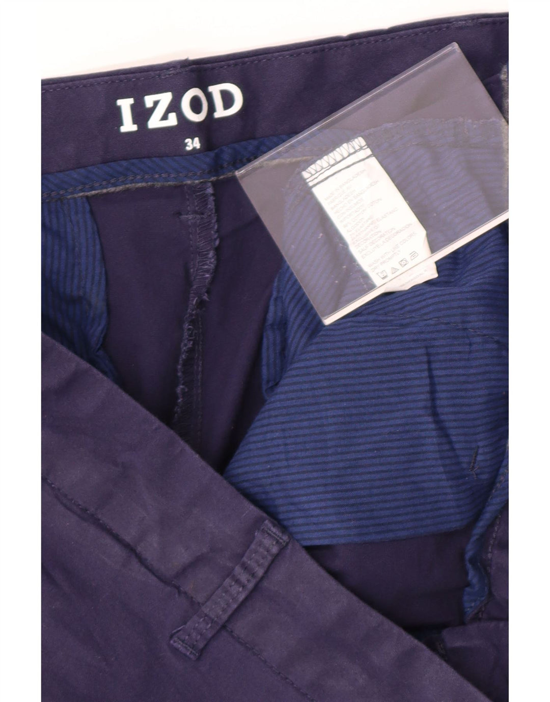 IZOD Mens Chino Shorts W34 Large  Navy Blue Cotton Vintage Izod and Second-Hand Izod from Messina Hembry 