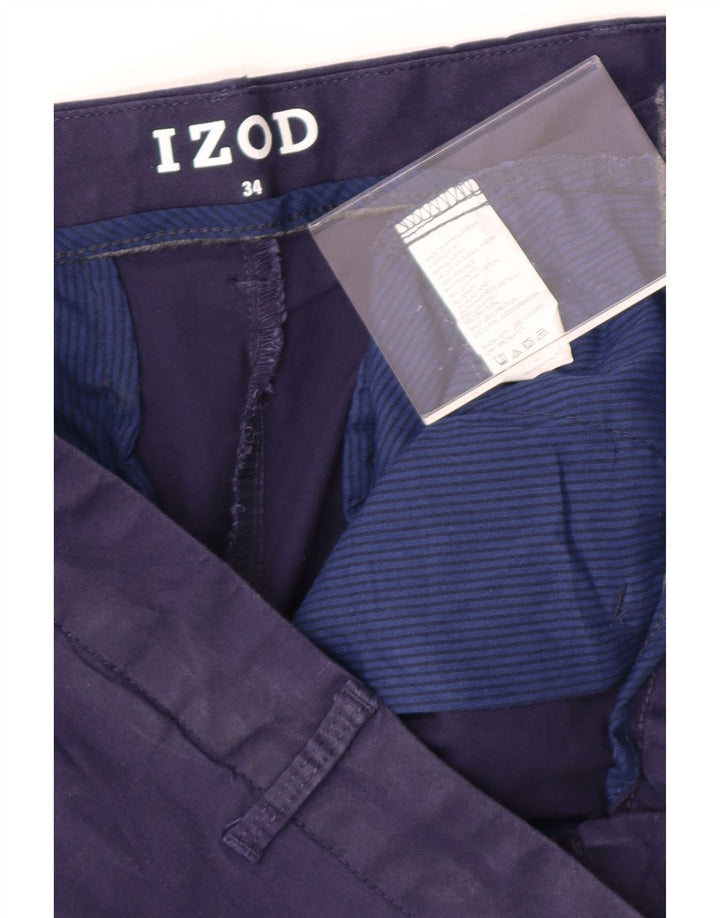 IZOD Mens Chino Shorts W34 Large  Navy Blue Cotton Vintage Izod and Second-Hand Izod from Messina Hembry 