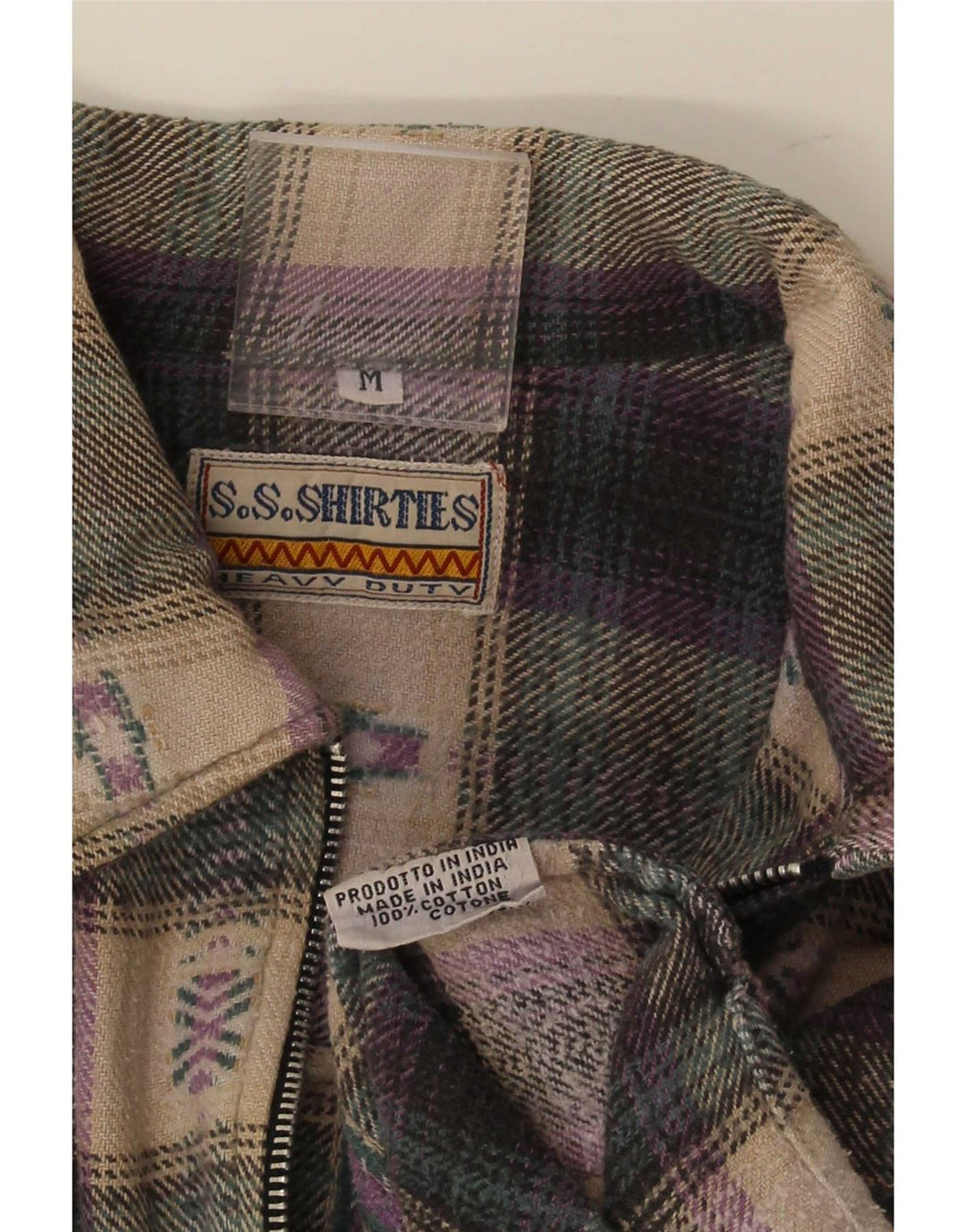S.S.Shirties Mens Loose Fit Flannel Shirt Medium Multicoloured Check