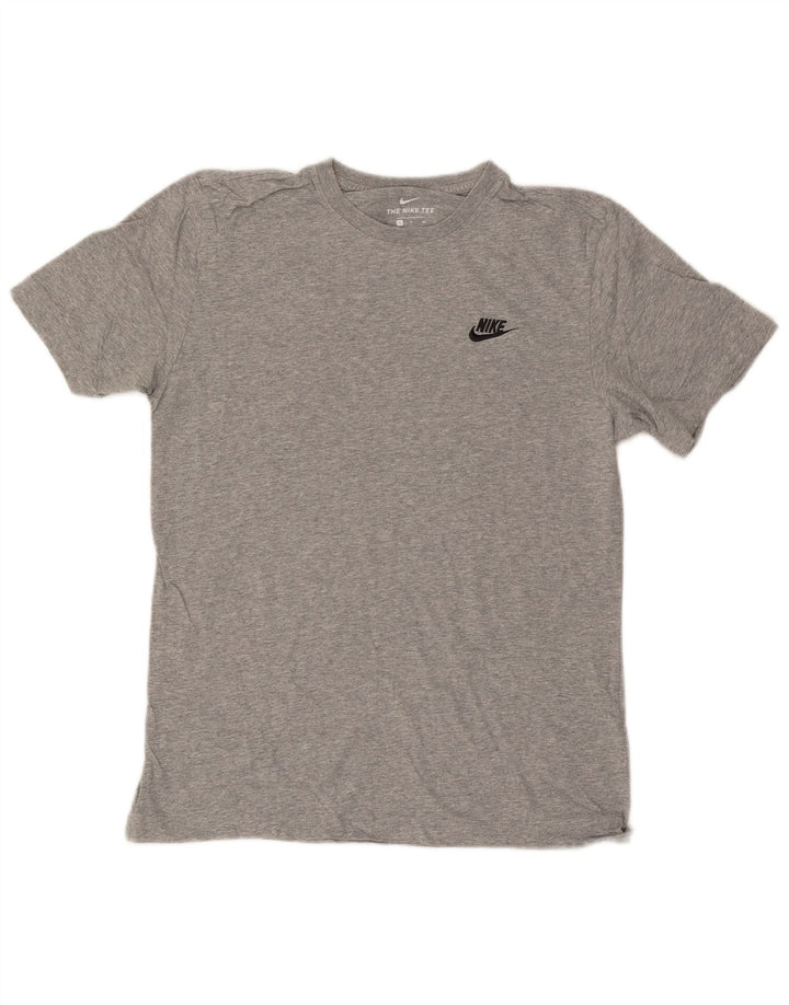 Nike T-shirt top til mænd, lille grå flækket bomuld