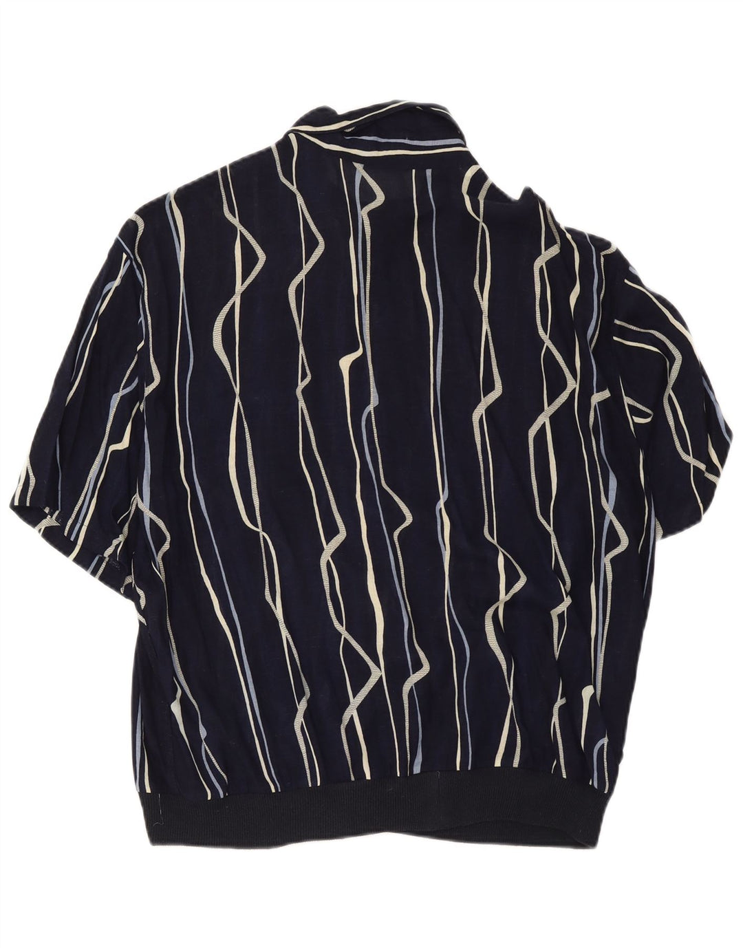 Tilmas Mens Short Sleeve Shirt Large Navy Blue Striped