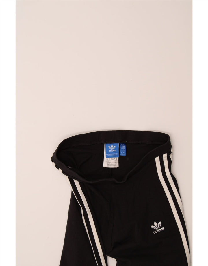 ADIDAS Womens Leggings UK 10 Small  Black Cotton Vintage Adidas and Second-Hand Adidas from Messina Hembry 