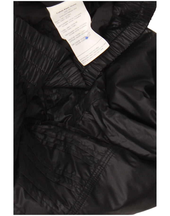 Calvin Klein Womens Bomber Jacket UK 6 XS Black Nylon