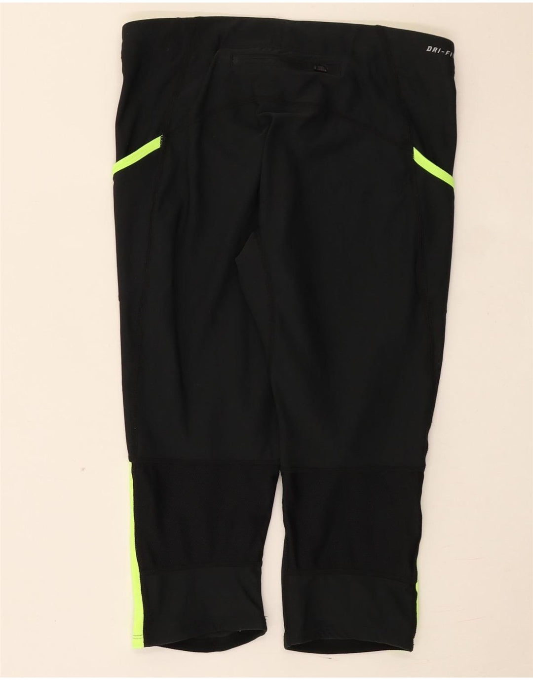 Leggings Nike Dri Fit Capri da donna UK 12 poliestere color block medio nero