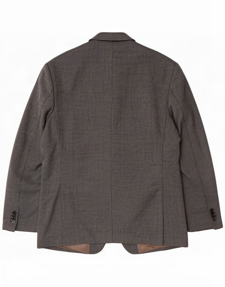 Wellington Veste blazer à 3 boutons pour homme UK 46 3XL Gris Laine