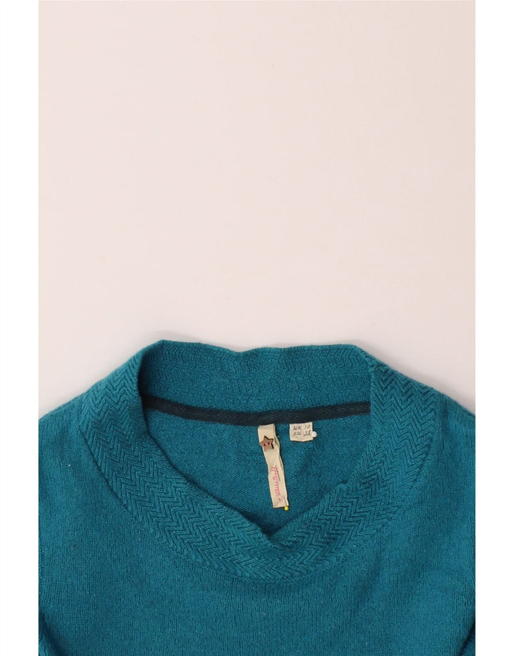 WHITE STUFF Womens Boat Neck Jumper Sweater UK 10 Small Blue Viscose Vintage White Stuff and Second-Hand White Stuff from Messina Hembry 