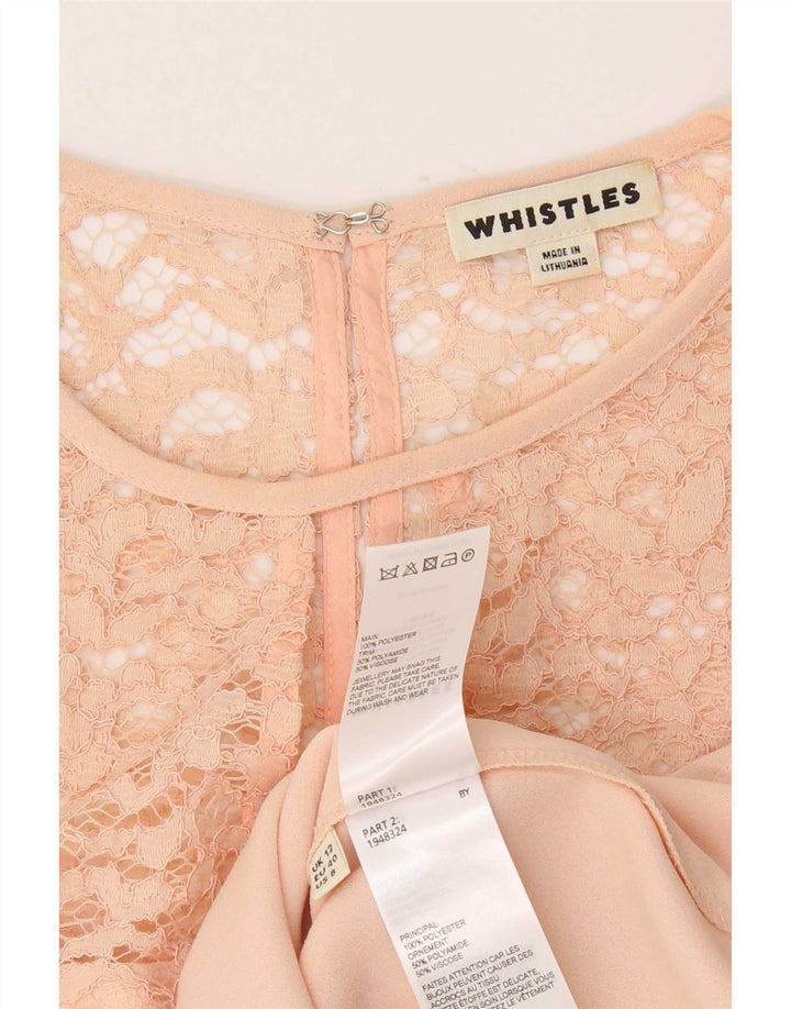 Whistles Damen-Blusenoberteil UK 14 Mittelrosa Polyester