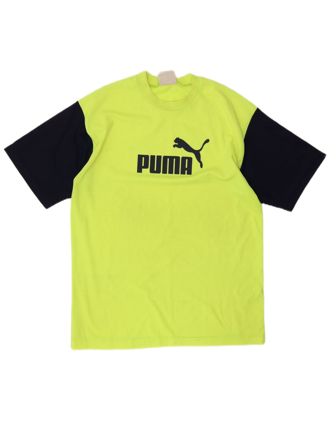 Puma T-shirt grafica da uomo Top Large in poliestere color block giallo