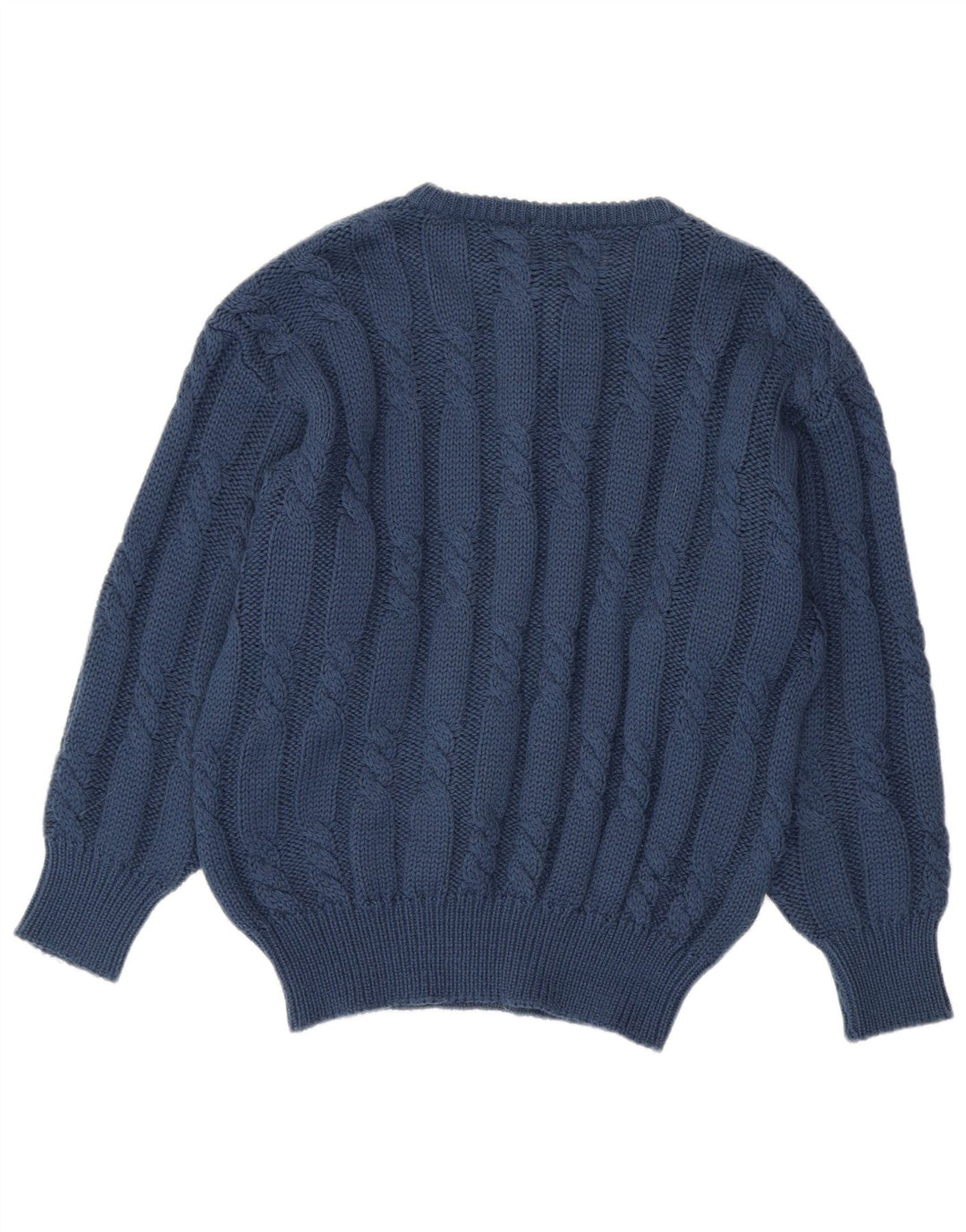Colmar Mens Button Neck Jumper Sweater Medium Navy Blue Wool