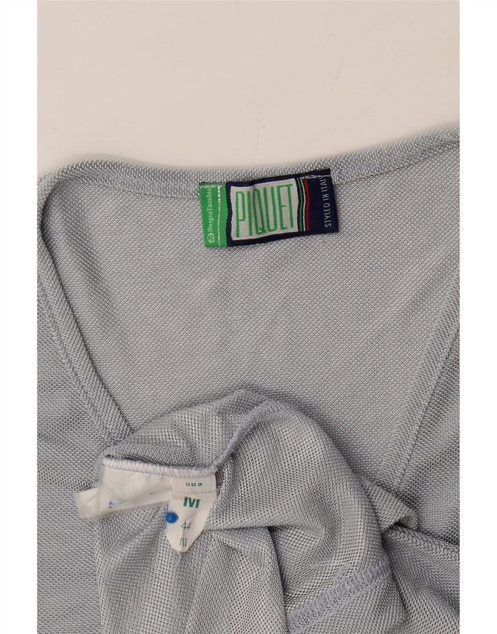 SERGIO TACCHINI Womens T-Shirt Top UK 12 Medium Grey Vintage Sergio Tacchini and Second-Hand Sergio Tacchini from Messina Hembry 
