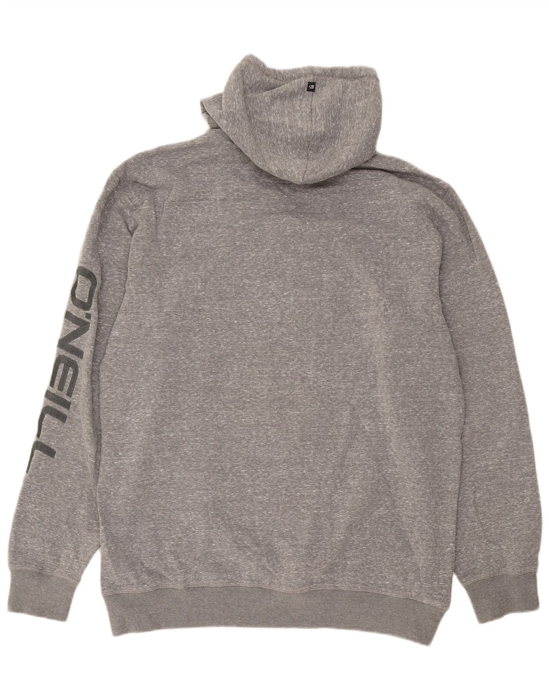 O'Neill Mens Graphic Zip Hoodie Sweater 2XL Grey Flecked Polyester
