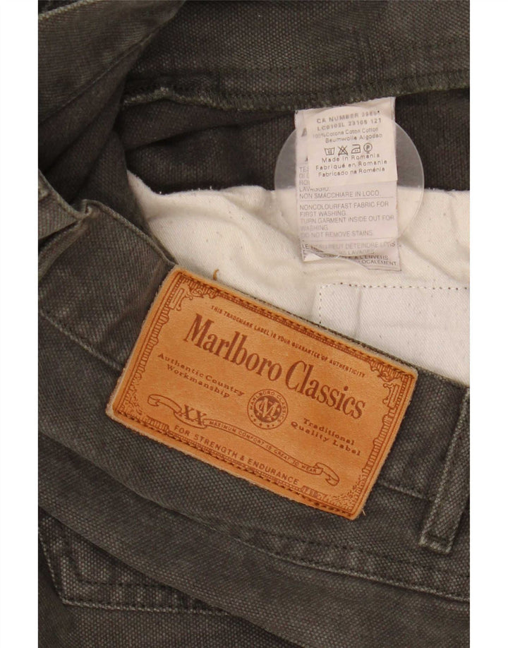 Marlboro Classics Mens Straight Jeans W34 L32 Khaki Cotton
