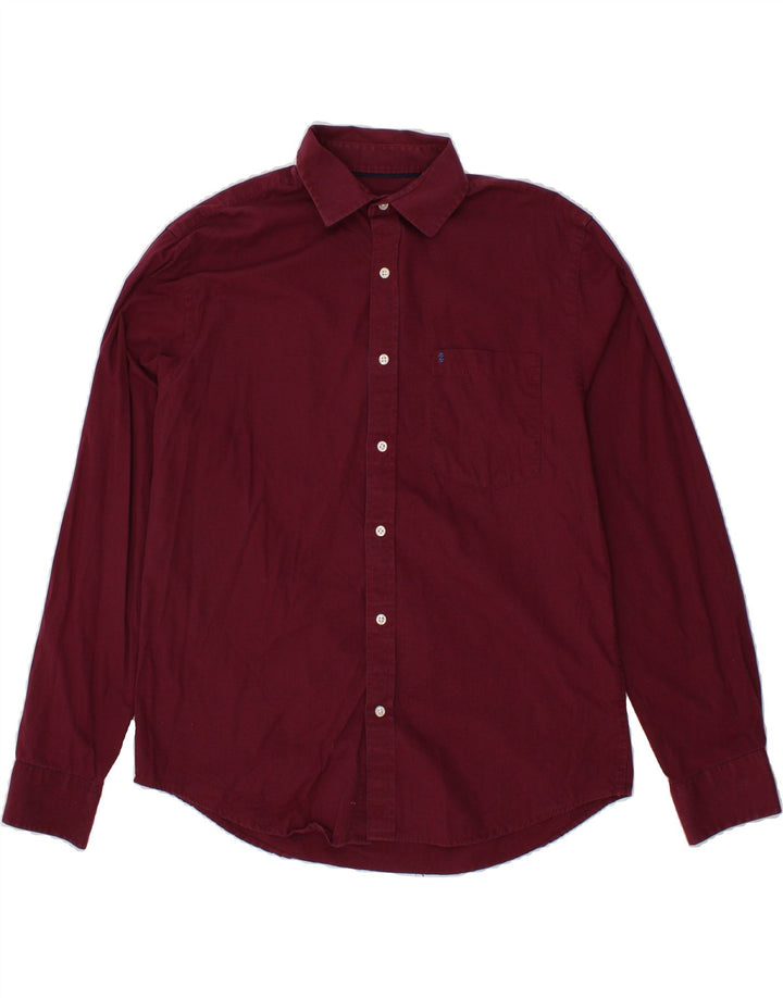 IZOD Mens Regular Fit Shirt Size 15 1/2 Medium Maroon Cotton Vintage Izod and Second-Hand Izod from Messina Hembry 