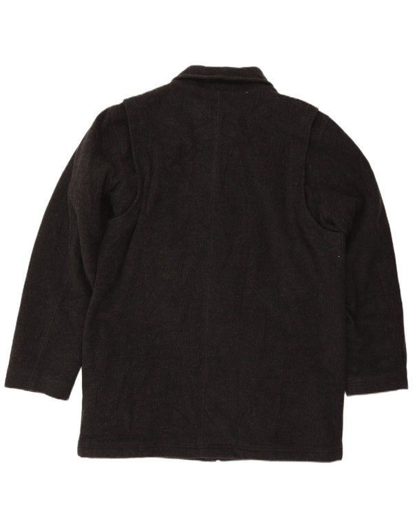 L.L.Bean Abrigo alto para hombre UK 40 Lana gris grande
