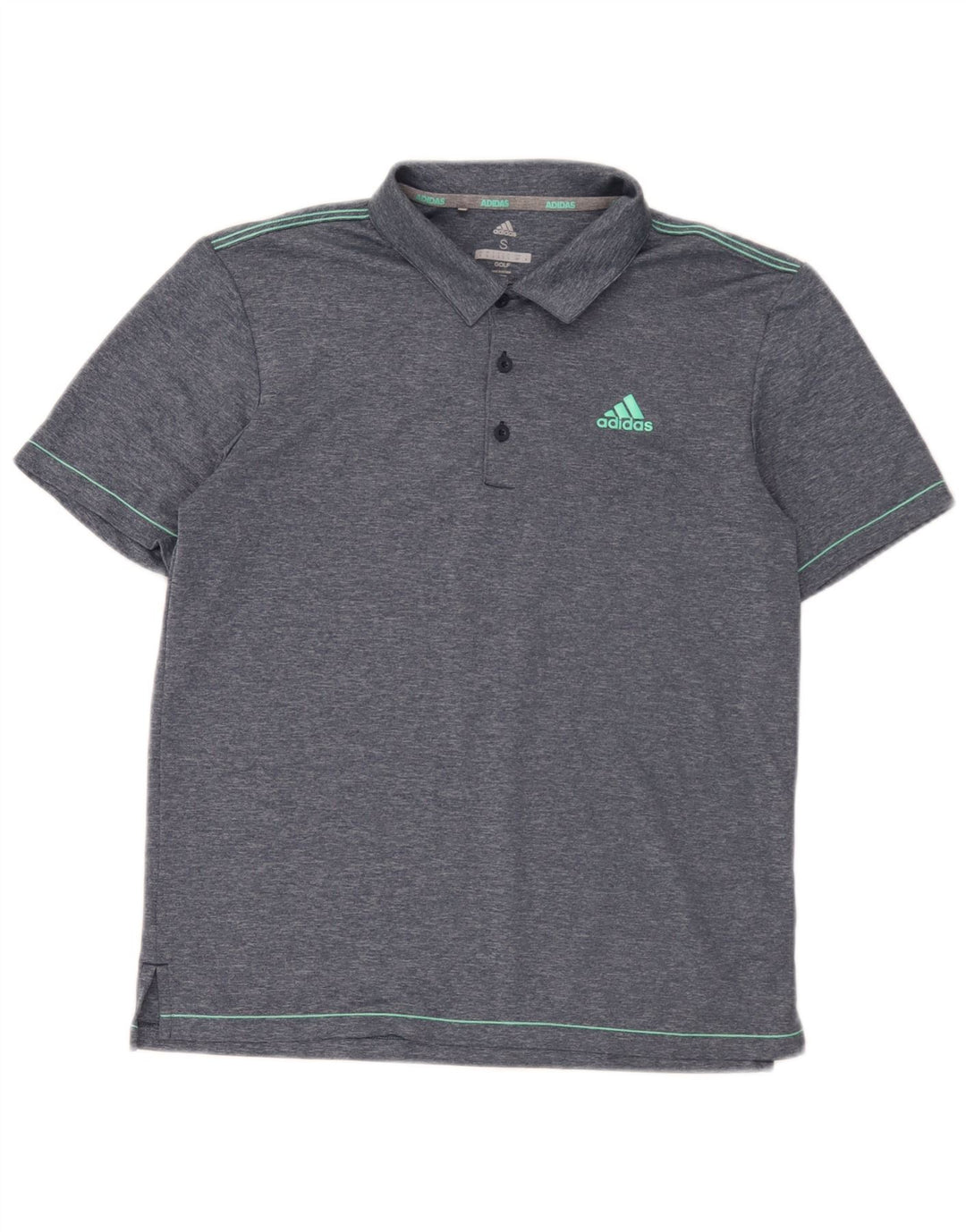 Polo da golf da uomo Adidas Small blu in poliestere