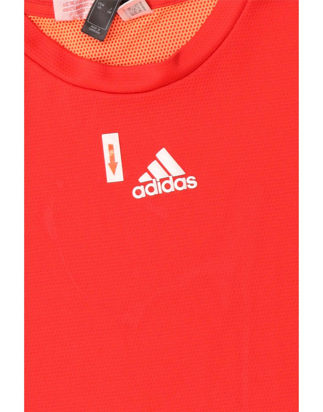 Adidas Boys T-Shirt Top 13-14 År Rød Polyester