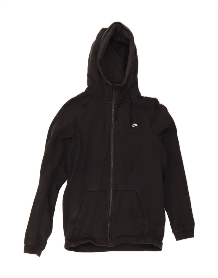 NIKE Mens Zip Hoodie Sweater Small Black Cotton Vintage Nike and Second-Hand Nike from Messina Hembry 