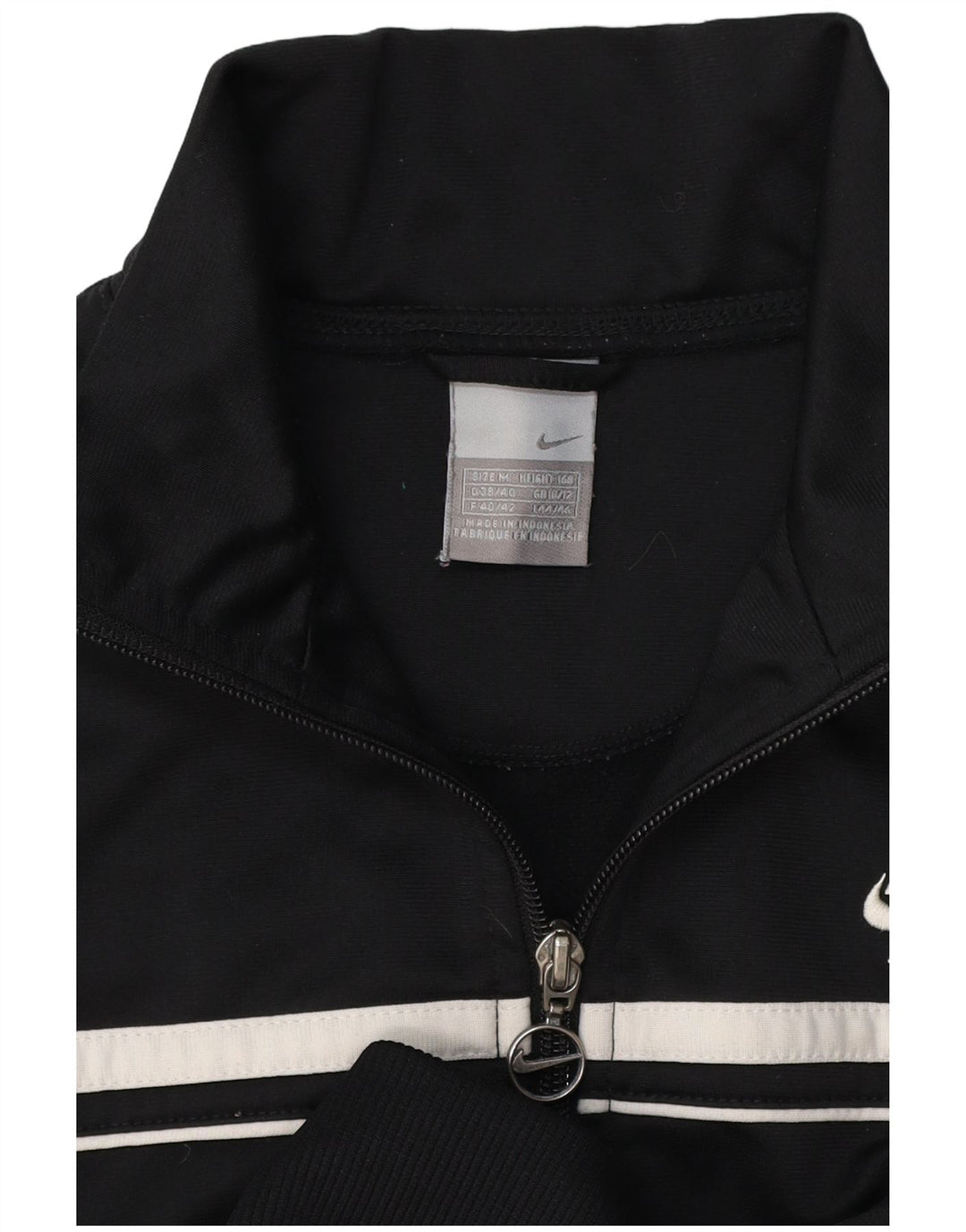 NIKE Womens Tracksuit Top Jacket UK 10/12 Medium Black
