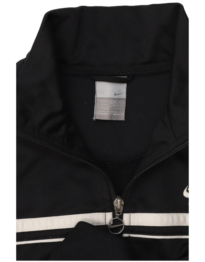 NIKE Womens Tracksuit Top Jacket UK 10/12 Medium Black